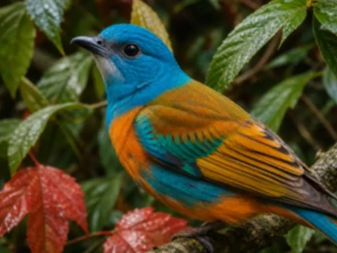 Before AI upscaling: bird feather detail